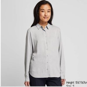 Silver/Grey UniQlo Button-Down